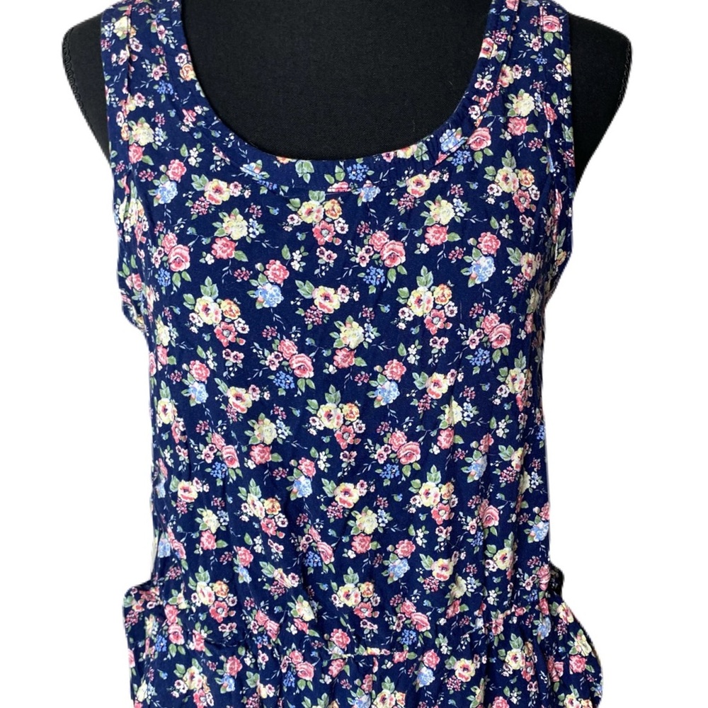 Copper Key Floral Sleeveless Jumpsuit w/ Pockets Women’s Large - Picture 3 of 6